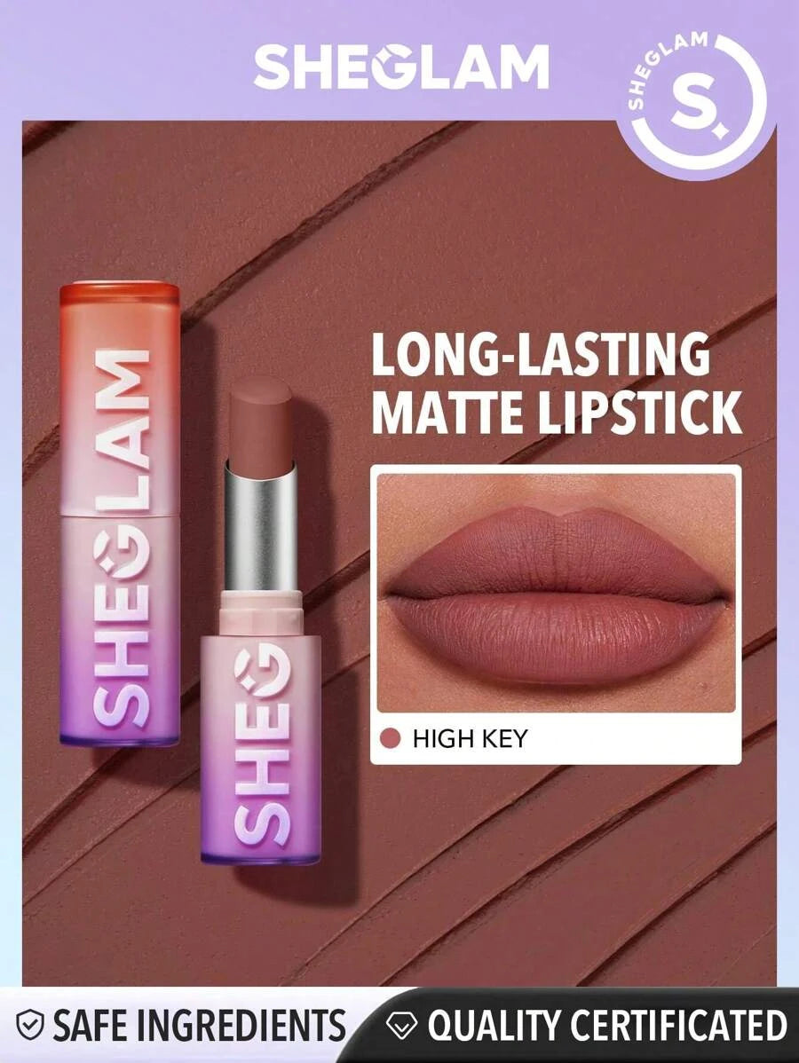 SHEGLAM Long Lasting Matte Lipstick - High Key