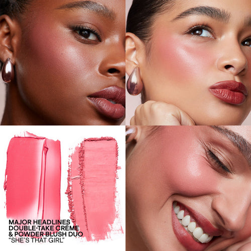 Patrick Ta Mini Major Headlines Double-Take Crème & Powder Blush Duo- Shes That Girl
