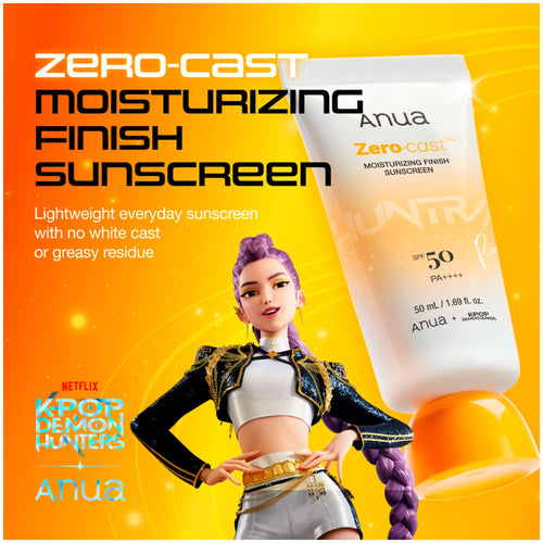 Anua Kpop Demon Hunters Zero-Cast Moisturizing Finish Sunscreen