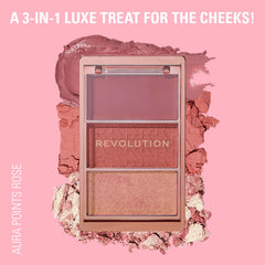Revolution Blush Icon Palette - Aura Points Rose